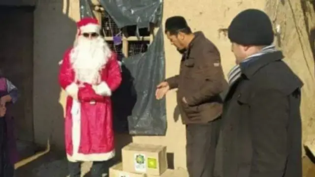 Қорбобо кийимида "Вақф" совғалари Узун туманида ҳам тарқатилгани айтилмоқда