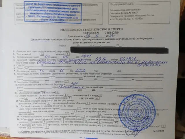Өлгөнүн тастыктоочу документ