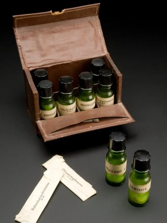 El uso de gases tóxicos obligaba a disponer de kits para su identificación.