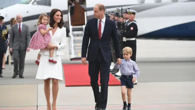 威廉王子、凯特王妃和乔治王子与夏洛特公主