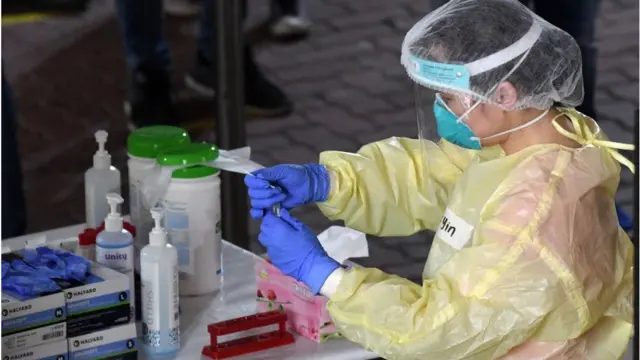 সিঙ্গাপুরের একটি কোম্পানি এই নতুন টেস্ট কিট উদ্ভাবন করেছে।