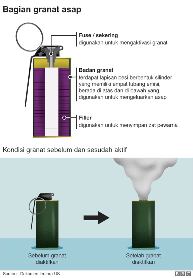Granat asap di Monas