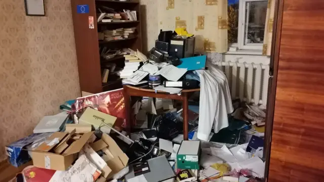 Комната Романа после обыска