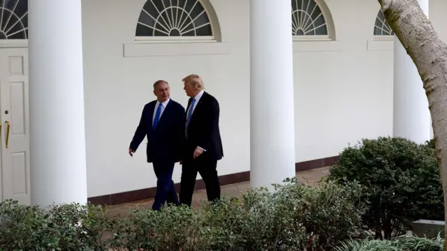 Нетаньяху и Трамп в Белом доме