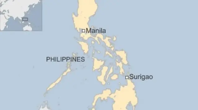 แผนภาพแสดงที่ตั้งมินดาเนา