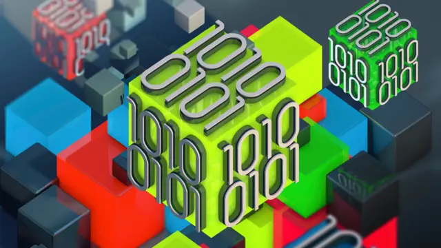 Ilustración de un bit, con los valores 0 y 1