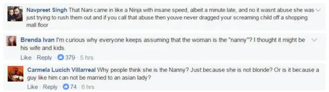 Reprodução de comentários no Facebook