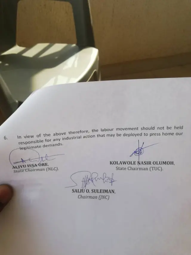 Atẹjade ti ẹgbẹ osisẹ ni Kwara fisita