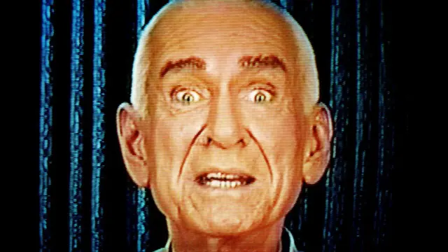 Marshall Herff Applewhite speaks on videotape. Applewhite, who founded the organization known as Heaven's Gate, lead 38 others in a mass suicide near San Diego. (Photo by Brooks Kraft LLC/Sygma via Getty Images)