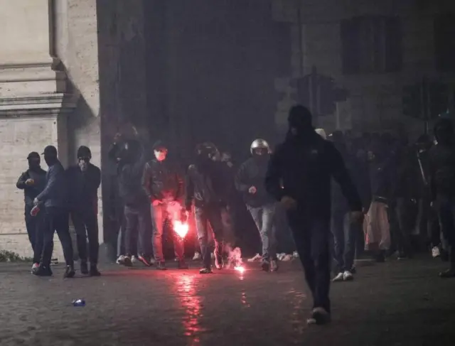 Протесты в Риме