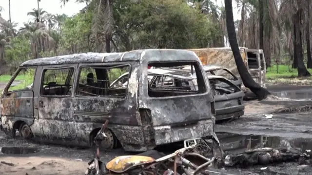 Burned-out vehicle