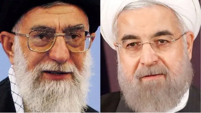अयातुल्ला अली खामनेई और हसन रूहानी