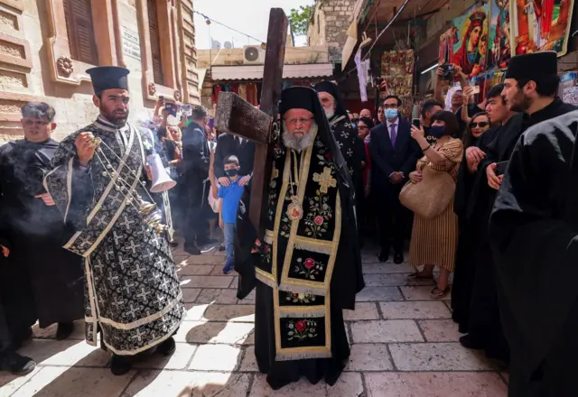 زياح درب الصليب يوم الجمعة العظيمة في القدس