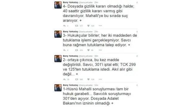 Barış Yarkadaş tweet'leri