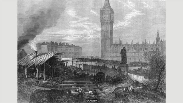 Gravura do século 17 mostrando a regiãoestratégias para jogar roletaWestminster