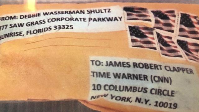 Package addressed to James Clapper