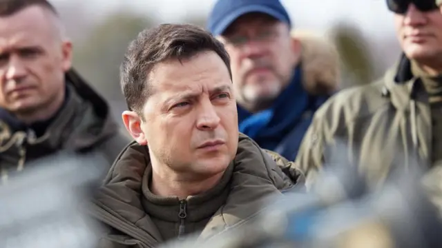 President Volodymyr Zelensky attends Ukrainian military exercises