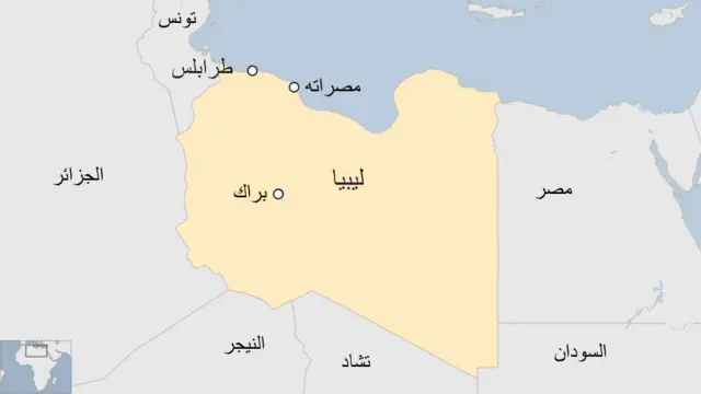 خريطة لموقع الاشتباكات