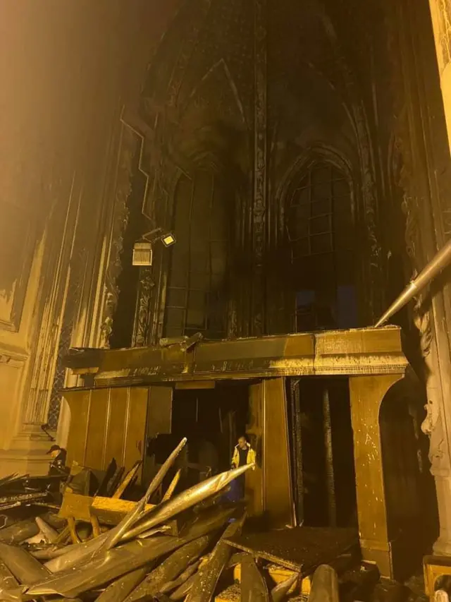 Костел після пожежі