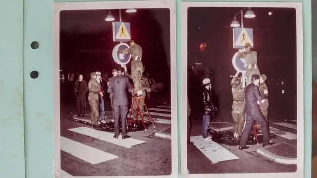 转换了方向的蓝色箭头路标成为H日项目的标志性符号