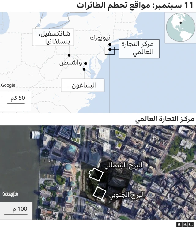 مواقع الطائرات عند تحطمها