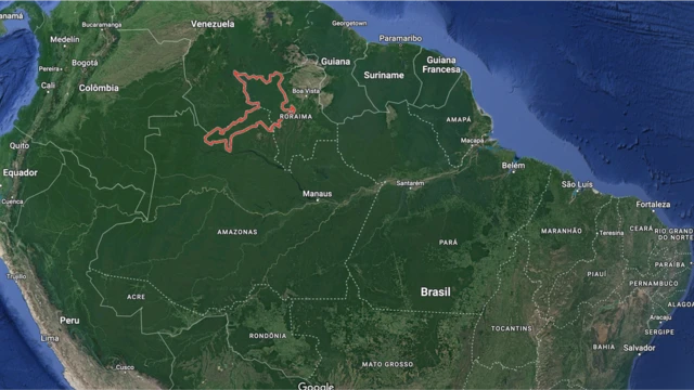 Mapa da Terra Indígena Yanomami