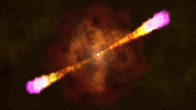 Brote de rayos gamma.