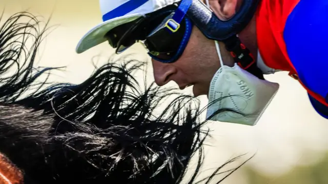 23 October: Tommy Berry on Hilal wins race eight at the Bondi Stakes during Sydney Racing in Sydney, Australia