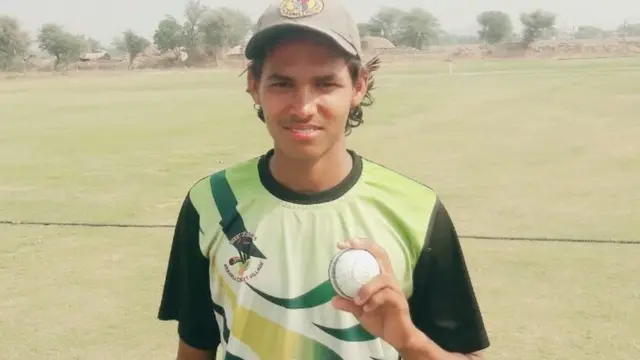 રાજસ્થાનના બોલર આકાશ ચૌધરીનો ફોટોગ્રાફ