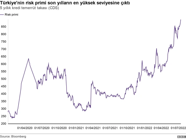 Türkiye'nin beş yıllık kredi temerrüt takası (CDS) primleri 900'ü aşarak 2008 sonrası en yüksek seviyeye ulaştı. Koç Üniversitesi Öğretim Üyesi Prof. Dr. Selva Demiralp, Türkiye'nin CDS priminin neden arttığını ve bu artışın sonuçlarının ne olacağını BBC Türkçe'ye değerlendirdi.