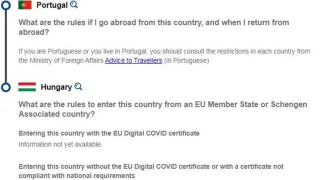 Информация на сайте ЕС