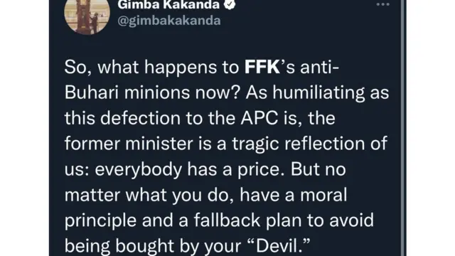 Esi ọmọ Naijiria si FFK