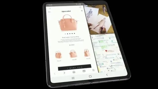 Samsung Galaxy Fold memungkinkan pengguna membuka tiga aplikasi secara bersamaan.