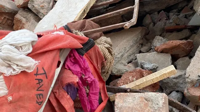 जावेद मोहम्मद का घर ढहाने के बाद की तस्वीर