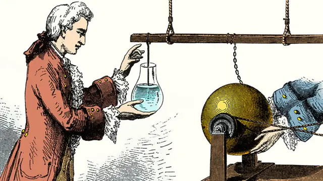 Ilustración del momento en que Cuneus está por tocar el metal