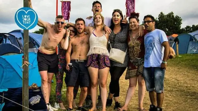 Kirsty James and Tom with friends