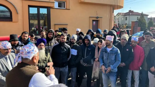 पोलैंड में यूक्रेन से आए भारतीय छात्र