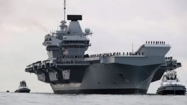 皇家海軍新航空母艦"伊麗莎白女王"號2020年開始服役。英國多次表示該航母首次任務是去南海自由巡航。