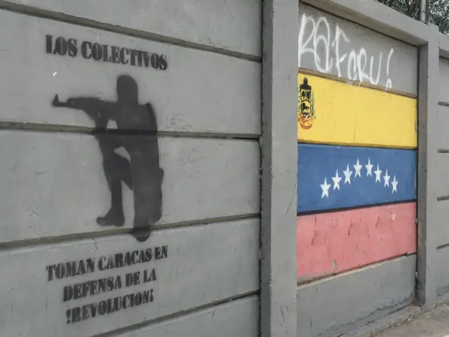 Grafite com bandeira da Venezuela