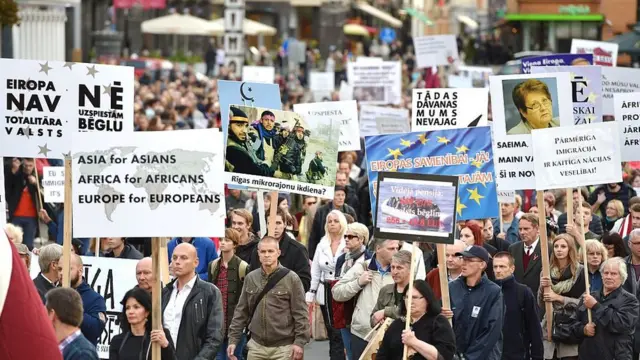 Протест в Латвии, 2015 год