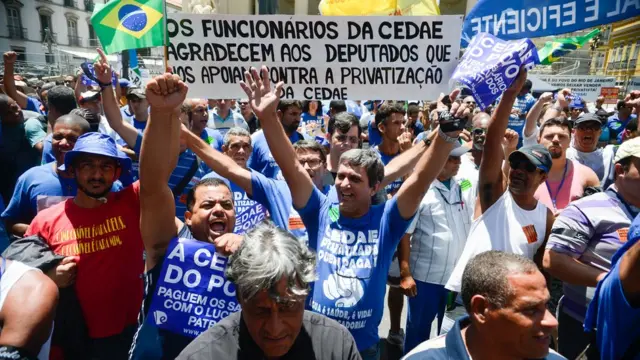 Protesto contra privatização da Cedae