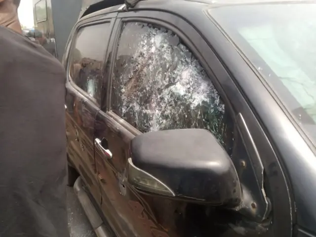 One of di cars wey di robbers attack