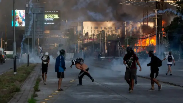 violencia en calles de santiago