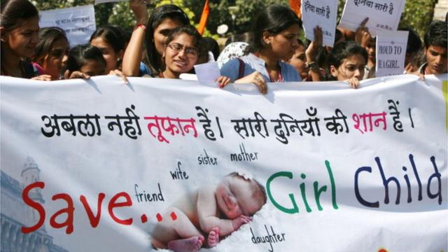 A rally against female foeticide in India