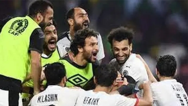 Mo Salah akisherehekea ushindi wa Misri