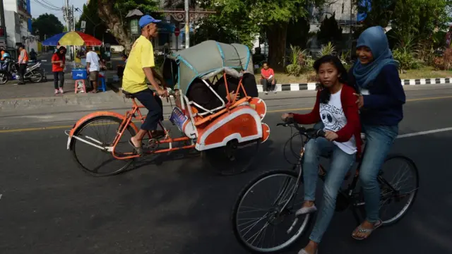 Becak di Solo
