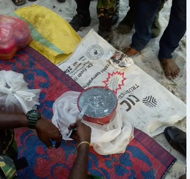 liquid state of blasting material