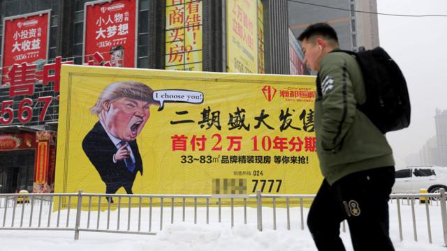Un cartel en Shenyang, China.