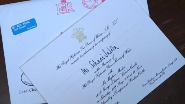 शाही विवाहाचं आमंत्रण