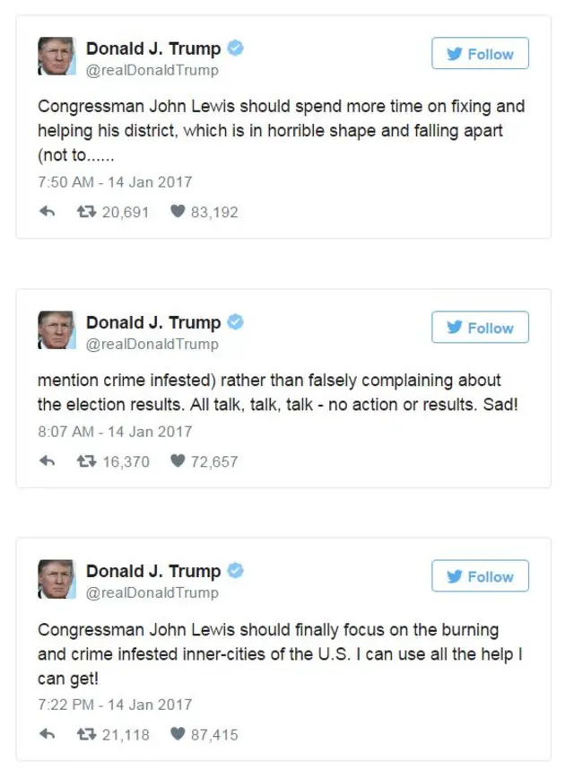 Tuits de Donald Trump